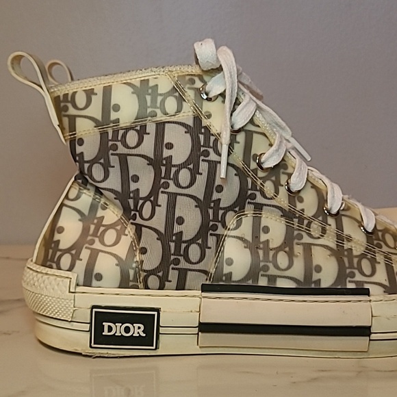 Christian Dior B23 League HighTop Oblique Patchwork White Black Sneakers Mens 7 main image 15